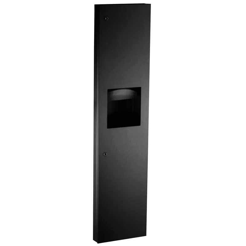 BOBRICK 38032.MBLK Semi-Recessed Paper Towel Dispenser and Waste Receptacle