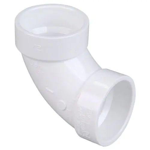 FITTINGS 4807 PVC DWV 90 Degree Elbow, 2 Hub