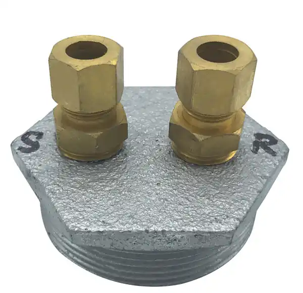 2'' X 3/8'' Duplex Tank Bushing With Fittings
