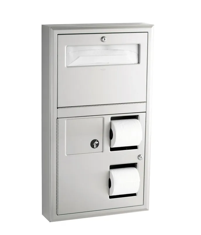 Bobrick 3579 ClassicSeries Surface-Mounted Toilet Tissue, Seat Cover Dispenser and Waste Disposal