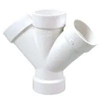FITTINGS 4834 - 45 Double Wye Hub - PVC DWV