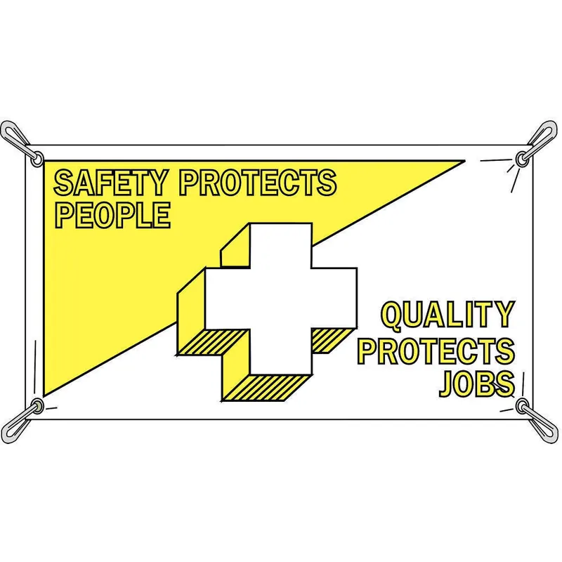 SPEARS 106297 Safety Banner Vinyl 3-1/2 x 10 Feet