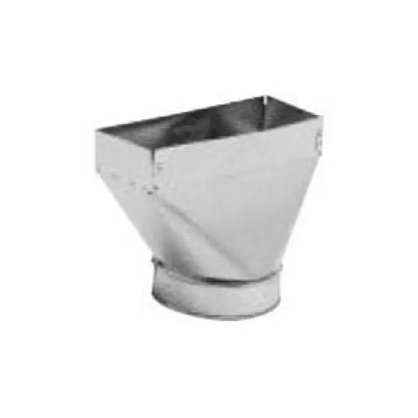 SEALTITE 4E137006120600 Straight Boot - 6 x 12 x 6 in Galvanized Metal 26 ga
