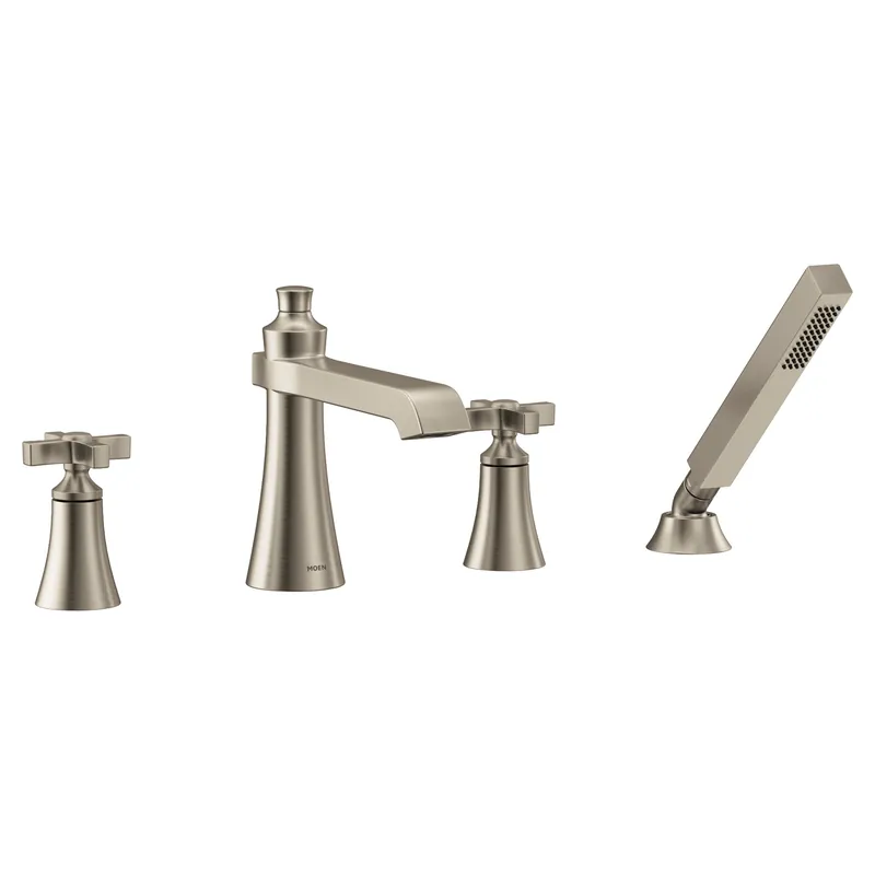 Moen TS929 Flara Two-Handle High Arc Roman Tub Faucet with Handshower