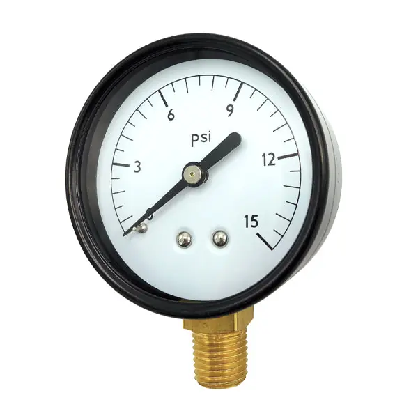2 1/2'' 15 PSI Pressure Gauge
