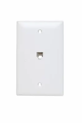ONQ TPTE1 1-Gang Pre-configured Wall Plate with RJ11 Telephone Jack