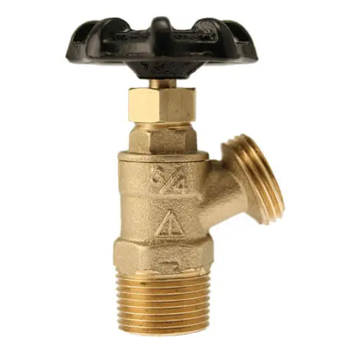 BOSHART 0853-05NL 1/2 MPT x 3/4 GHT Straight Sediment Faucet