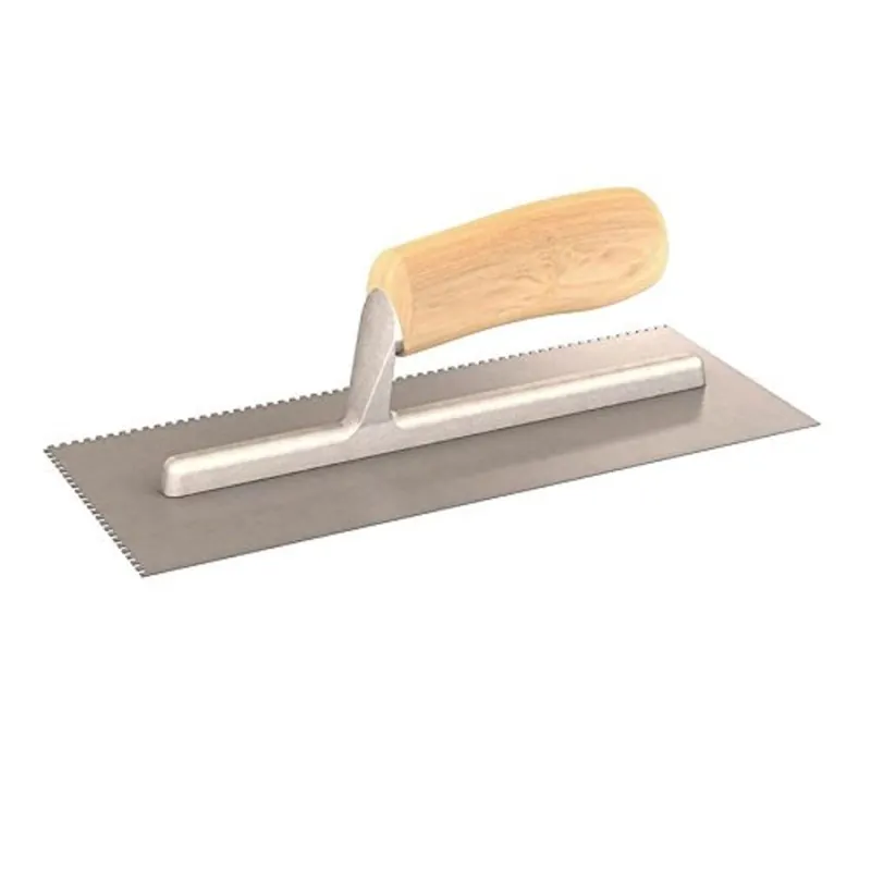 BON 14-290 Notched Trowel - 3/32 Square - Wood Handle