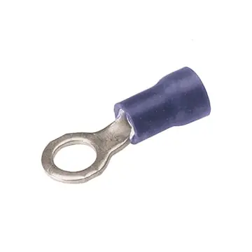 HUBBELL TP148 Vinyl Ring Terminal, 16-14 AWG, #6-#8 Stud