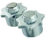 BARRY E WALTER SR COMPANY ABRAS32170 Handle Pair Chrome 1 5/8 in