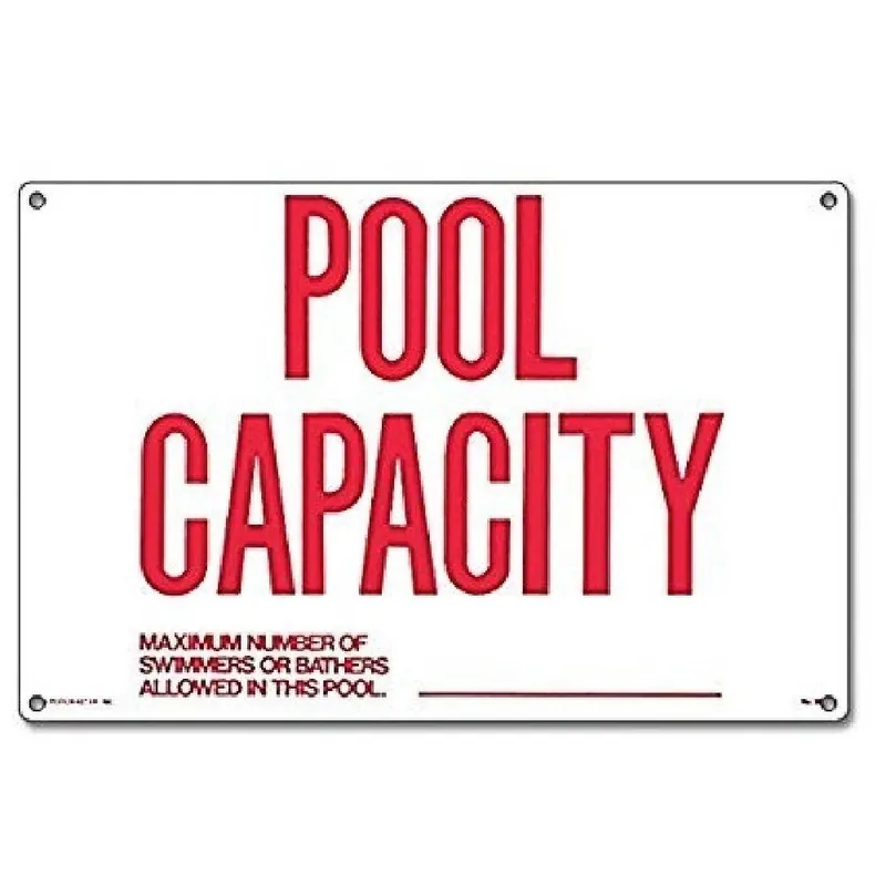 Valterra 8766 Pool Capacity Sign 24-Inch