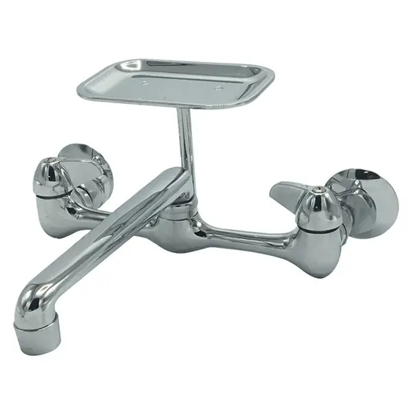 Combination Wall Mount Sink Faucet 8'' (Lead-Free)