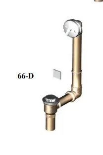 Union Brass 66-D Direct Drain Trip Lever Pop-Up Bath Drain Assembly
