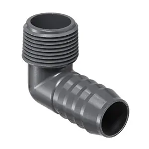 PARKER 1413-005 Insert Elbow, 90 Deg., Insert x MPT, 1/2 Size, PVC