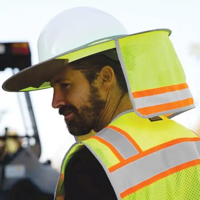 Kishigo 2873 Full Brim Hard Hat Sun Shield - Yellow/Lime