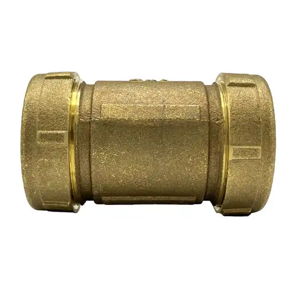 2'' Long Brass Compression Coupling (Lead-Free)