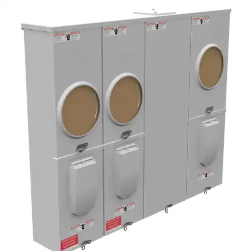 Milbank U6123-X-BL 4 Terminal Ringless 3-Position Meter Socket