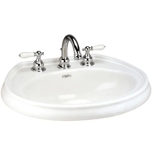 Mansfield 257-4-WH Waverly 21-Inch Self-Rimming Lavatory Sink