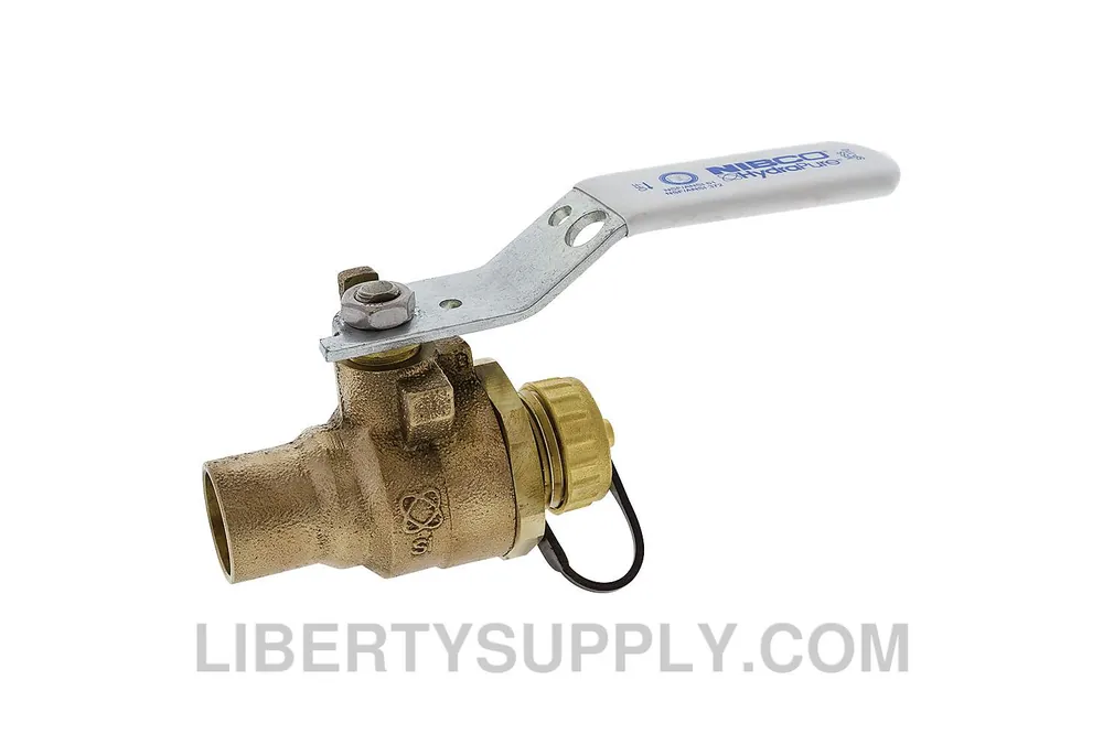 NIBCO NJB839P6 1/2-in. Lead-Free Bronze Ball Valve with Hose Cap and Chain