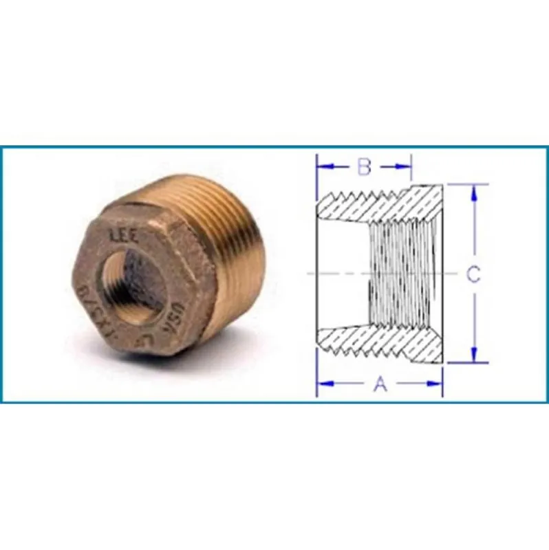 MATCO-NORCA B-BU0502LF Brass Bushing 1 x 3/8 in