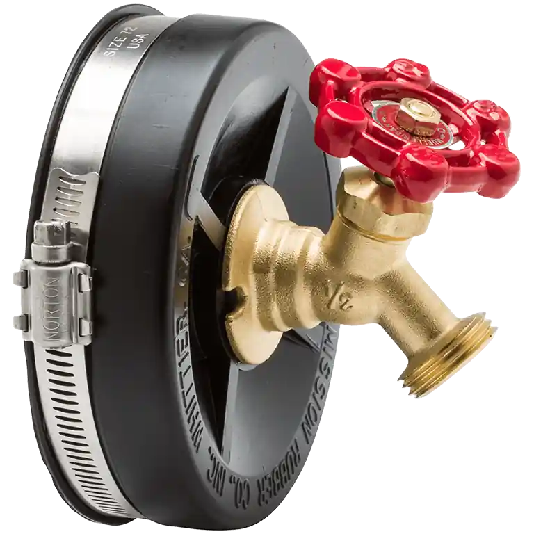 Mission Rubber Company 0702514 Band-Seal End Cap with Hose Bibb