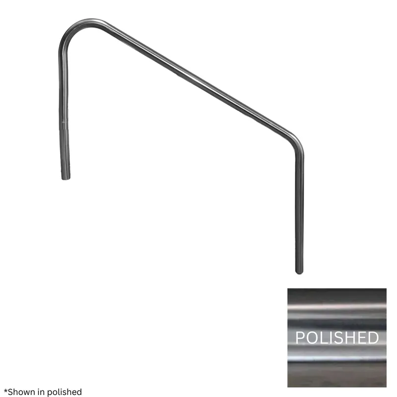 Global Pool Products GPP-RL-C49-2BNDSR5-SS Classic 2-Bend Stair Rail, Polished