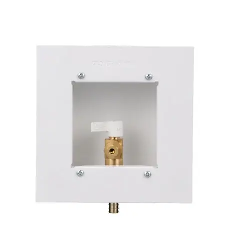 IPS Corporation MIB4AB Ice Maker Outlet Box with Quarter-Turn Valve