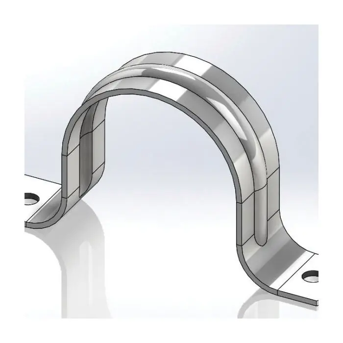 Hangers 231G0300 3-Inch Electro-Galvanized Two-Hole Pipe Strap