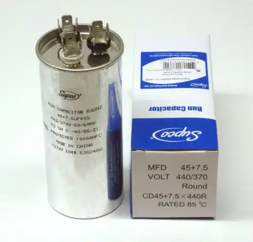 Sealed Unit Parts Supco CD45+7.5X440R Dual Run Capacitor