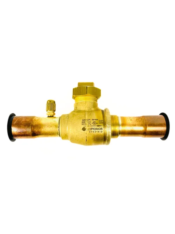 Superior Refrigeration 591WAS-11ST Ball Valve - 1-1/8 ODS with Access Fitting