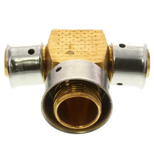 VIEGA 84022 Viega 84022 Bronze PEX Press Reducing Tee - 1/2 x 1/2 x 3/4