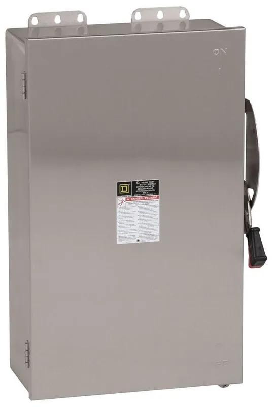 Schneider Electric HU362EIVW Heavy Duty Safety Switch 60A 3-Pole Nema 1 Interlock
