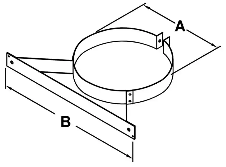 HART & COOLEY 6TLCWB 6 Inch All Fuel Vent Wall Band