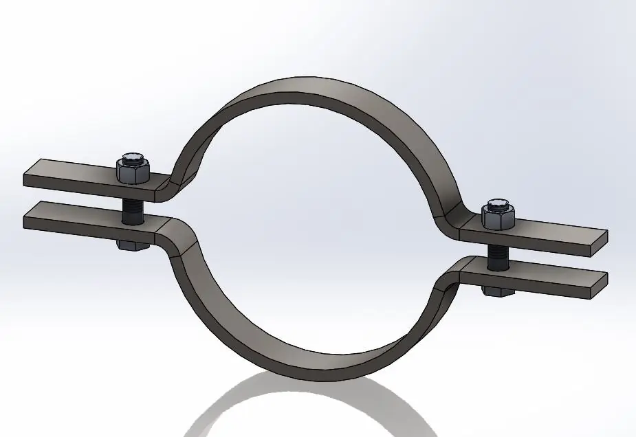 HANGERS 50B0400 Standard Plain Riser Clamp 4 Inch IPS
