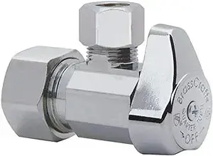 BrassCraft G2CPN19XC1 Angle Valve 1/2 in Comp Inlet x 3/8 in OD Compression Outlet