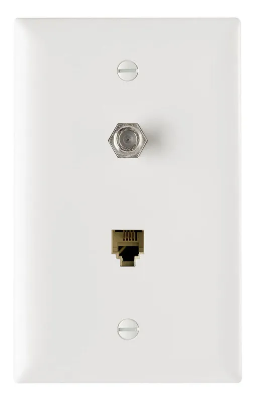 OnQ TPTELTV 1-Gang Pre-configured Wall Plate