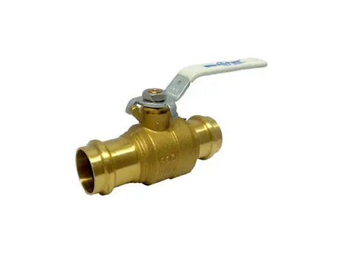 Milwaukee UPBA480B4 Two-Piece Brass Ball Valve Press x Press Ends