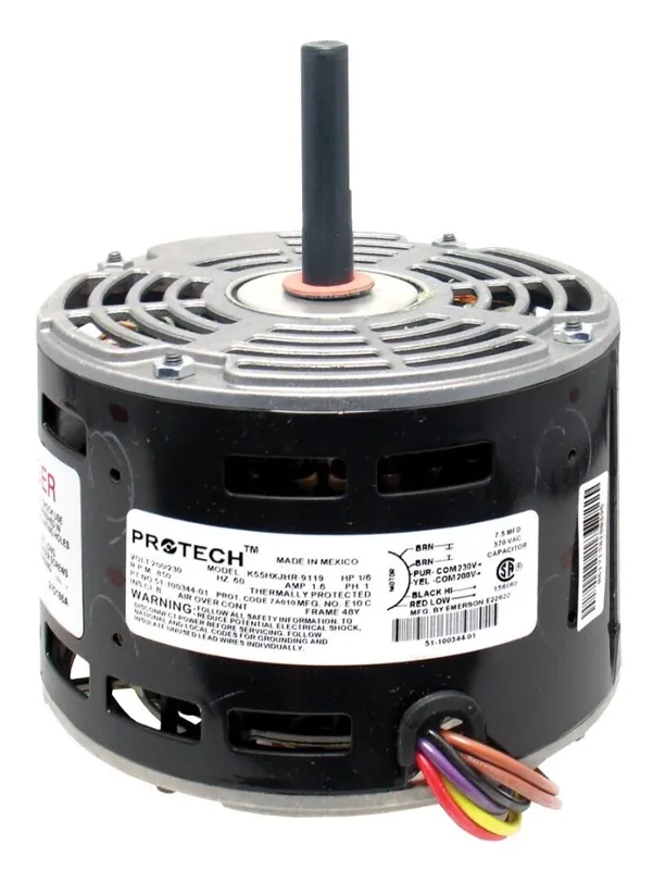 RUUD 51-100344-01 Blower Motor 1/6 HP 208/230V 51-100344-01