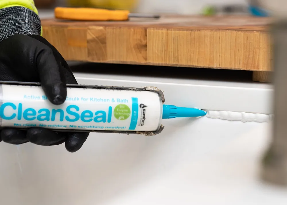 Sashco 11070 Active Enzyme Caulk for Kitchen and Bath