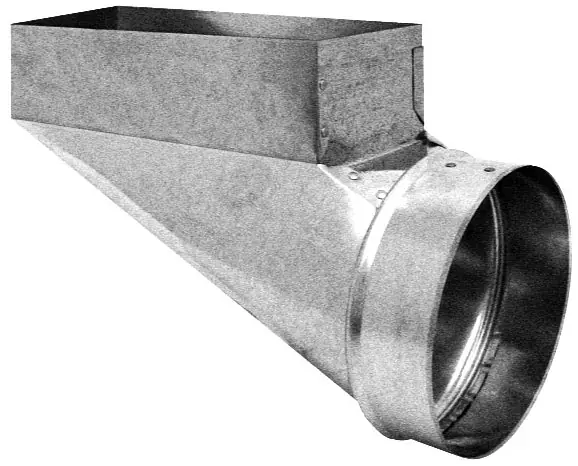 M&M MANUFACTURING P17L-406 Sheet Metal Boot 4 x 10 x 6 30 Gauge Galvanized