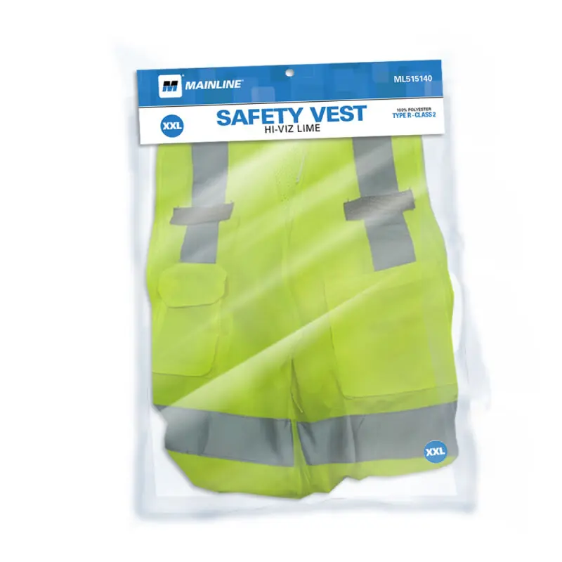MAINLINE ML515140 XXL Type R Class 2 Hi-Viz Lime Safety Vest