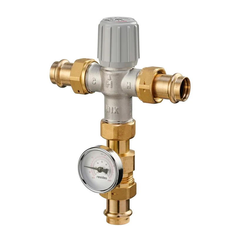 HONEYWELL AM102-UPTG-1LF Mixing Valve with Temperature Gauge