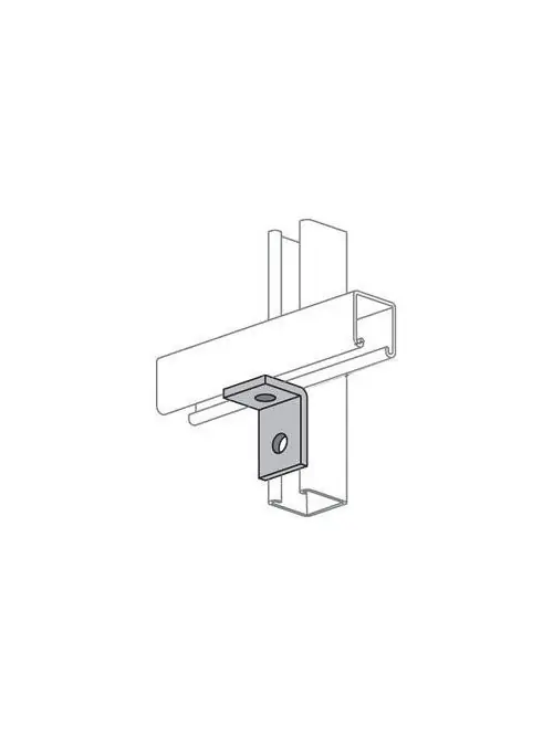 ALLIED PS604-EG Power-Strut Electrogalvanized Two-Hole Corner Angle Fitting