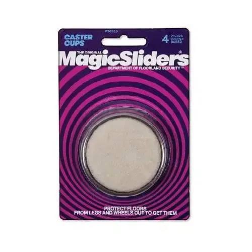 Magic Sliders 30916 Caster Cups 2-1/2 in. Non-Adhesive