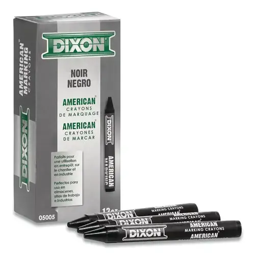 Dixon Ticonderoga 5005 Black American Marking Crayon 5X9