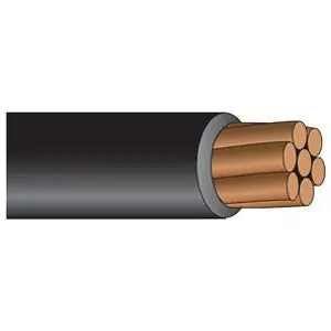 XHHWCU XHHW10STRBLK2500R Building Wire 10 AWG Stranded Copper Black 1000 ft Reel