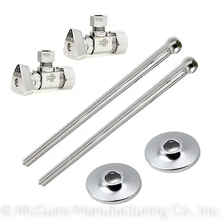 MCGUIRE LF2165CCEA Quarter-Turn Brass Ball Valve Lavatory Supply Kit