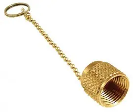 CPS AVC8C Brass Cap with Chain Tether 1/2in SAE