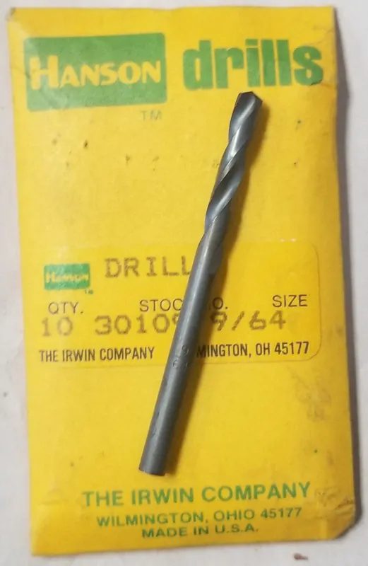 IRWIN 30109 9/64-Inch Black Oxide Screw Machine Drill Bit