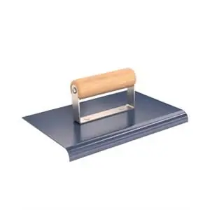 BONTRADETOUGH 22-783 Concrete Edger - Blue Steel, 9 x 6, 1/2 Radius, 5/8 Lip, Wood Handle (12-Pack)